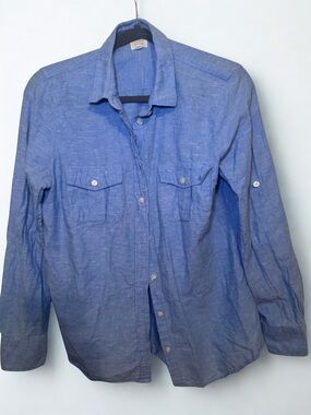 J. Crew Light Blue Button-Up Top